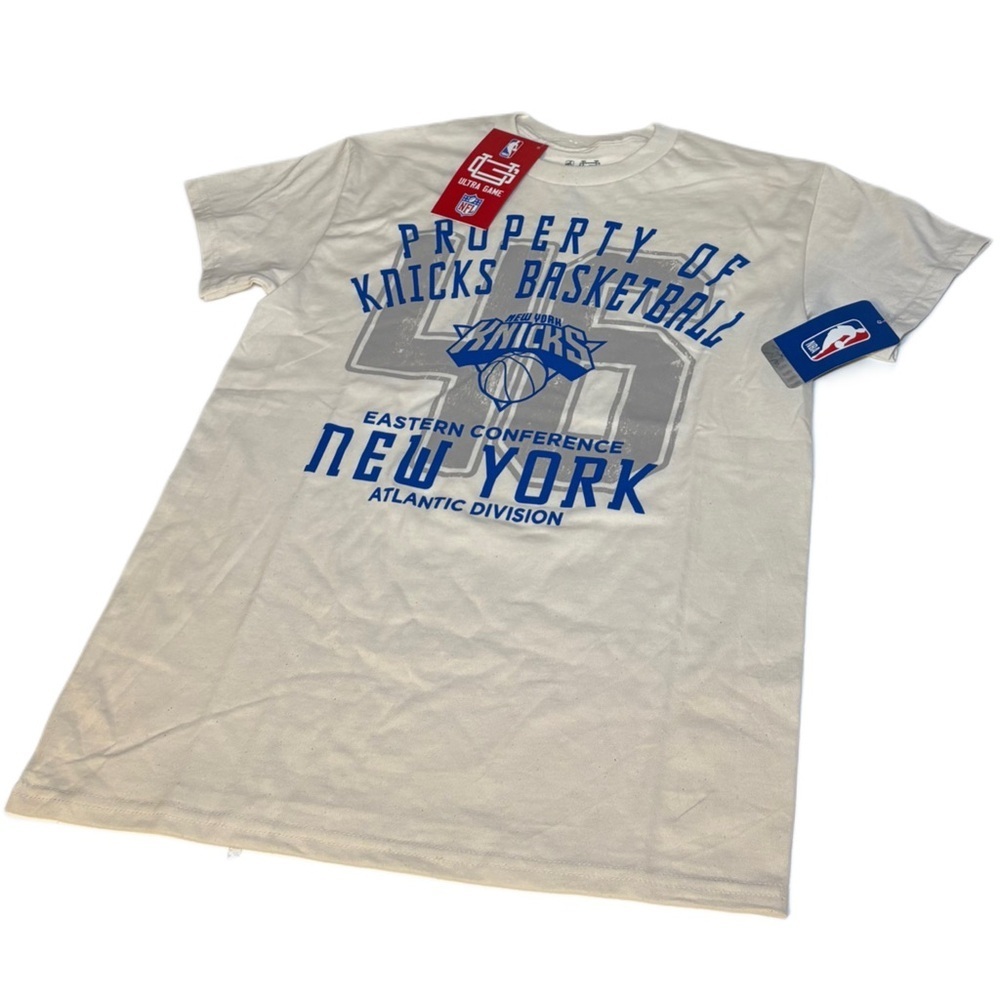 NBA White and Blue Knicks Basketball Tee